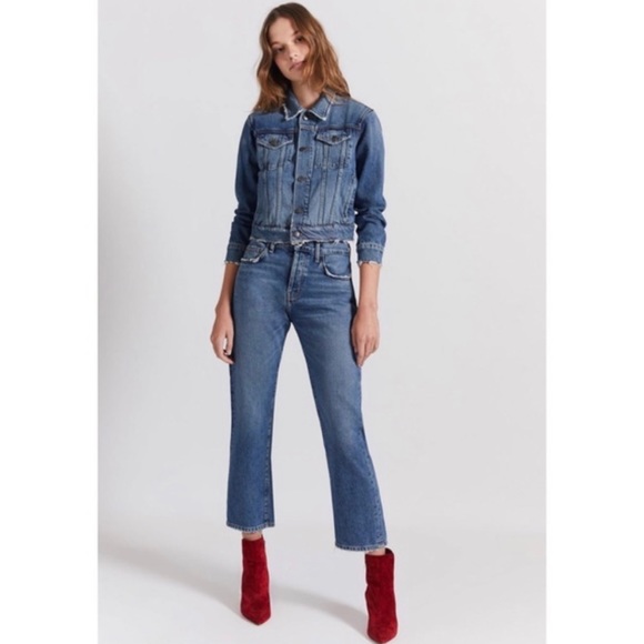 CURRENT /ELLIOTT NWT BABY TRUCKER DENIM JACKET - Picture 5 of 10